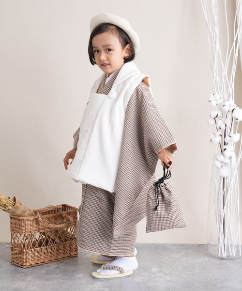 七五三男の子3歳用被布コート9点セット utatane