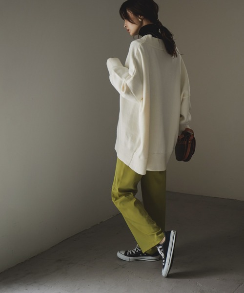 Fashion Letter(ファッションレター)の「Vネックオーバーニットカーディガン(カーディガン/ボレロ・レディース・アイボリー/ライトベージュ/ライトブラウン/ブラック・M)」の18枚目の写真