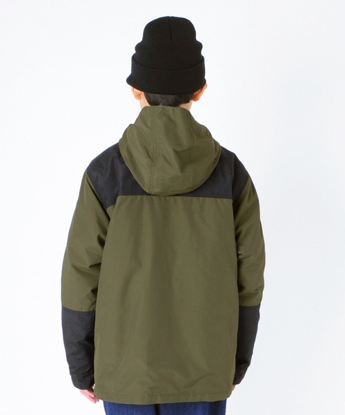 GLAZOS（グラソス）の「撥水加工・３way切り替えデザインジャケット（ブルゾン・キッズ・ブラック/カーキ/ブルー/マスタード・130cm/140cm/150cm/160cm/170cm）」の9枚目の写真