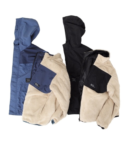 GLAZOS（グラソス）の「撥水加工・３way切り替えデザインジャケット（ブルゾン・キッズ・ブラック/カーキ/ブルー/マスタード・130cm/140cm/150cm/160cm/170cm）」の13枚目の写真