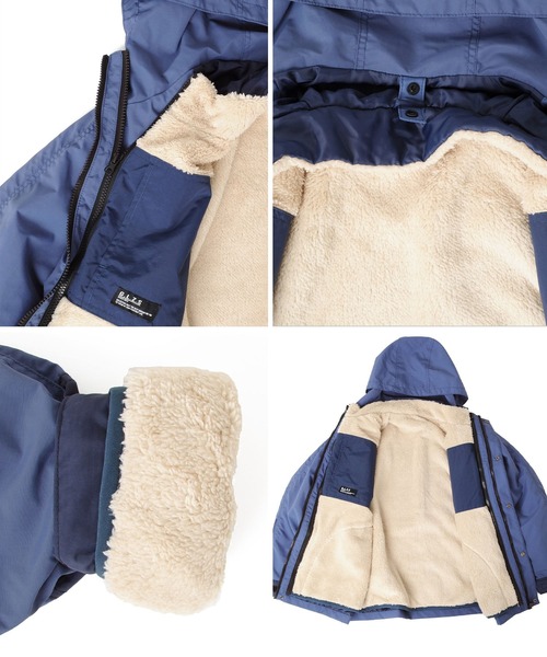 GLAZOS（グラソス）の「撥水加工・３way切り替えデザインジャケット（ブルゾン・キッズ・ブラック/カーキ/ブルー/マスタード・130cm/140cm/150cm/160cm/170cm）」の16枚目の写真