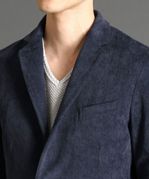 HIDEAWAYS NICOLE(ハイダウェイニコル)の「ハイストレッチカルゼコールジャケット(テーラードジャケット・メンズ・ブラック/ネイビー・X-LARGE/LARGE/MEDIUM)」の13枚目の写真