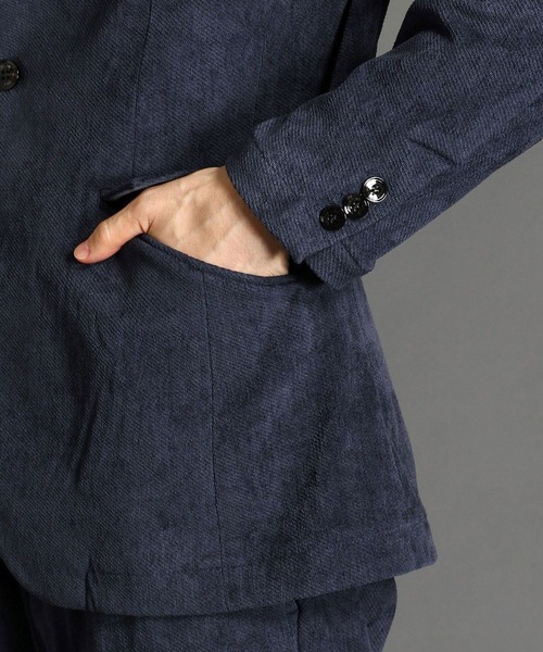 HIDEAWAYS NICOLE(ハイダウェイニコル)の「ハイストレッチカルゼコールジャケット(テーラードジャケット・メンズ・ブラック/ネイビー・X-LARGE/LARGE/MEDIUM)」の8枚目の写真