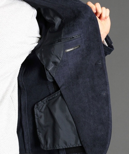 HIDEAWAYS NICOLE(ハイダウェイニコル)の「ハイストレッチカルゼコールジャケット(テーラードジャケット・メンズ・ブラック/ネイビー・X-LARGE/LARGE/MEDIUM)」の9枚目の写真