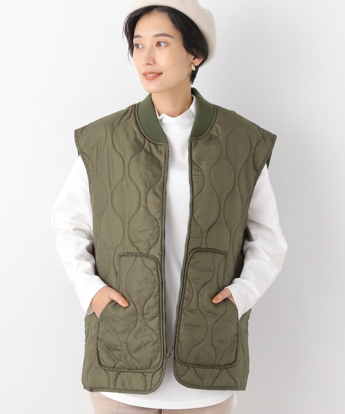 LEPSIM（レプシィム）の「【ROTHCO/ロスコ】キルティングベスト　948870（ダウンベスト・レディース・ブラック/グリーン・FREE）」の8枚目の写真