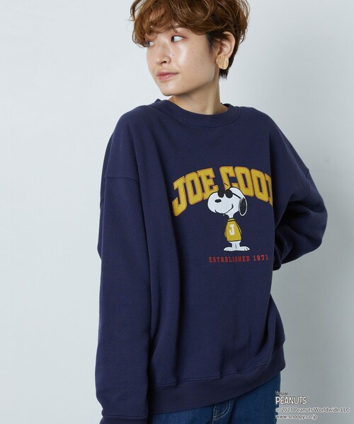 FREAK'S STORE(フリークスストア)の「▽【WEBオリジナル】PEANUTS/ピーナッツ JOECOOLカレッジプリントスウェット(スウェット・レディース・レッド/ネイビー/ベージュ/グリーン/グレー/ブラック・フリ-)」の21枚目の写真