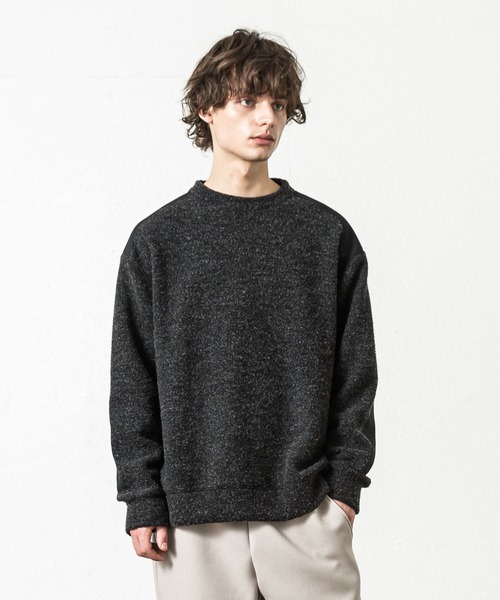 SLICK（スリック）の「ジャッカルパイルミリタリーニット（Tシャツ/カットソー・メンズ・アイボリー/チャコールグレー・1/2）」の15枚目の写真