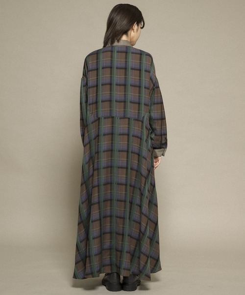 KBF(ケイビーエフ)の「チェックWIDEワンピース(ワンピース・レディース・グレー系その他/ブラウン系その他・ONE)」の20枚目の写真