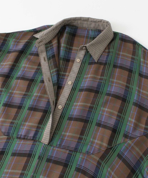 KBF(ケイビーエフ)の「チェックWIDEワンピース(ワンピース・レディース・グレー系その他/ブラウン系その他・ONE)」の5枚目の写真