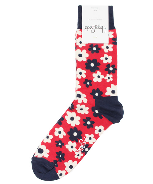 ESTNATION(エストネーション)の「Happy Socks ソックス(ソックス/靴下・メンズ・グレー/レッド・FREE)」の1枚目の写真