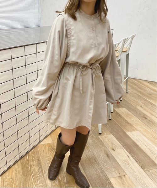 apres jour（アプレジュール）の「タック＆スリーブシャツ【ZOZOTOWN限定アイテム】（シャツ/ブラウス・レディース・ダークブラウン/ベージュ/アイボリー/ブラウン系その他・X-LARGE/フリー）」の9枚目の写真