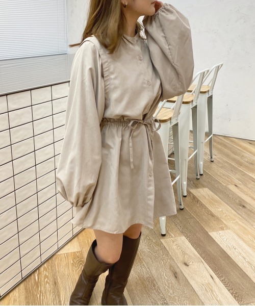 apres jour（アプレジュール）の「タック＆スリーブシャツ【ZOZOTOWN限定アイテム】（シャツ/ブラウス・レディース・ダークブラウン/ベージュ/アイボリー/ブラウン系その他・X-LARGE/フリー）」の21枚目の写真
