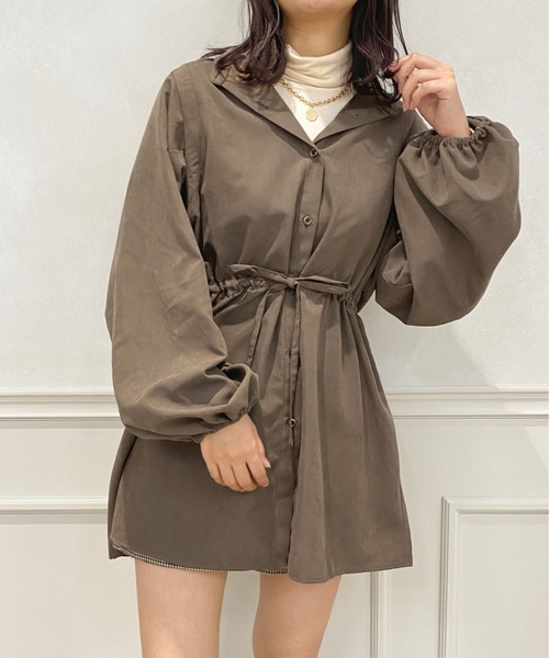 apres jour（アプレジュール）の「タック＆スリーブシャツ【ZOZOTOWN限定アイテム】（シャツ/ブラウス・レディース・ダークブラウン/ベージュ/アイボリー/ブラウン系その他・X-LARGE/フリー）」の17枚目の写真