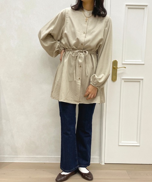 apres jour（アプレジュール）の「タック＆スリーブシャツ【ZOZOTOWN限定アイテム】（シャツ/ブラウス・レディース・ダークブラウン/ベージュ/アイボリー/ブラウン系その他・X-LARGE/フリー）」の20枚目の写真