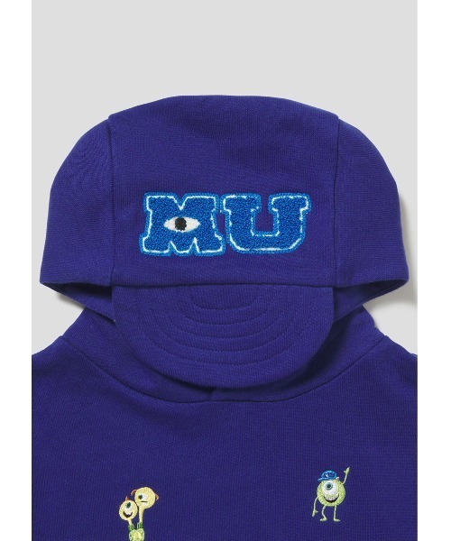 Design Tshirts Store graniph(デザイン ティーシャツ ストア グラニフ)の「ウーズマ・カッパ エンブロイダリー(モンスターズ)|キッズパーカー(パーカー・キッズ・ブルー・100/110/120/130/140)」の7枚目の写真