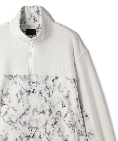 DANKE SCHON(ダンケシェーン)の「DankeSchon/ダンケシェーン/マーブルプルオーバーフリース(スウェット・メンズ・ブラック/ホワイト・MEDIUM/LARGE)」の2枚目の写真