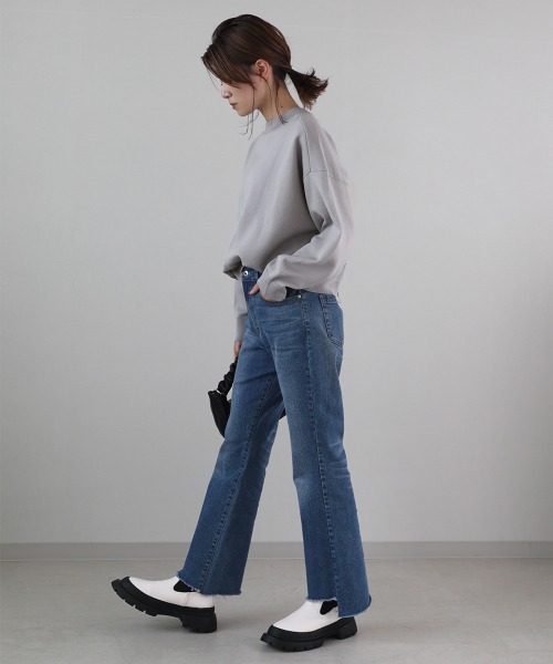 Bou Jeloud（ブージュルード）の「【WEB限定】前後2WAYスウェットライクショートカーディガン（カーディガン/ボレロ・レディース・ライトグレー/レッド/イエロー/ブルー/ライトグリーン・FREE）」の17枚目の写真