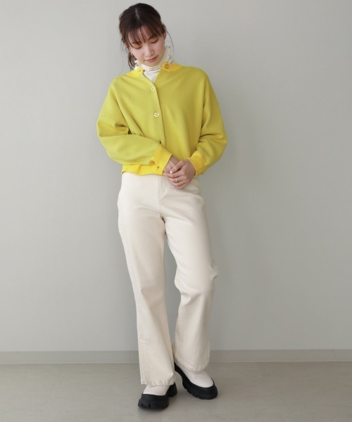 Bou Jeloud（ブージュルード）の「【WEB限定】前後2WAYスウェットライクショートカーディガン（カーディガン/ボレロ・レディース・ライトグレー/レッド/イエロー/ブルー/ライトグリーン・FREE）」の7枚目の写真