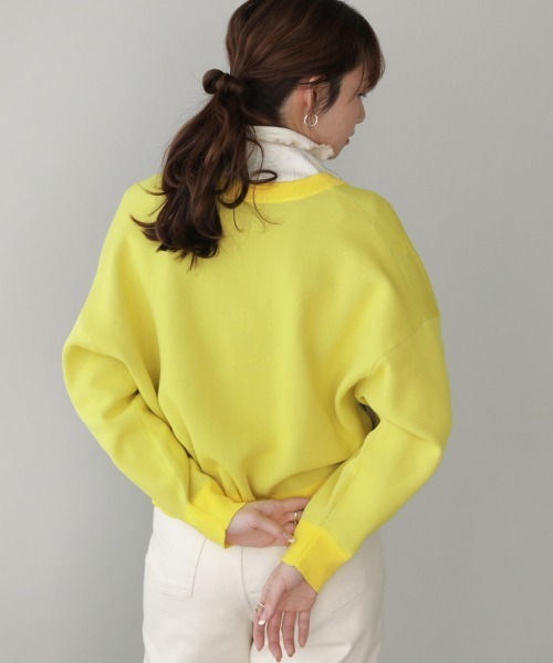 Bou Jeloud（ブージュルード）の「【WEB限定】前後2WAYスウェットライクショートカーディガン（カーディガン/ボレロ・レディース・ライトグレー/レッド/イエロー/ブルー/ライトグリーン・FREE）」の8枚目の写真