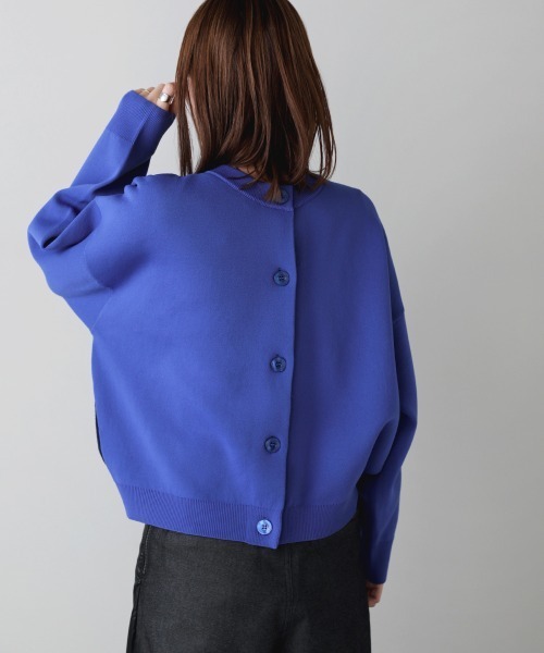 Bou Jeloud（ブージュルード）の「【WEB限定】前後2WAYスウェットライクショートカーディガン（カーディガン/ボレロ・レディース・ライトグレー/レッド/イエロー/ブルー/ライトグリーン・FREE）」の9枚目の写真