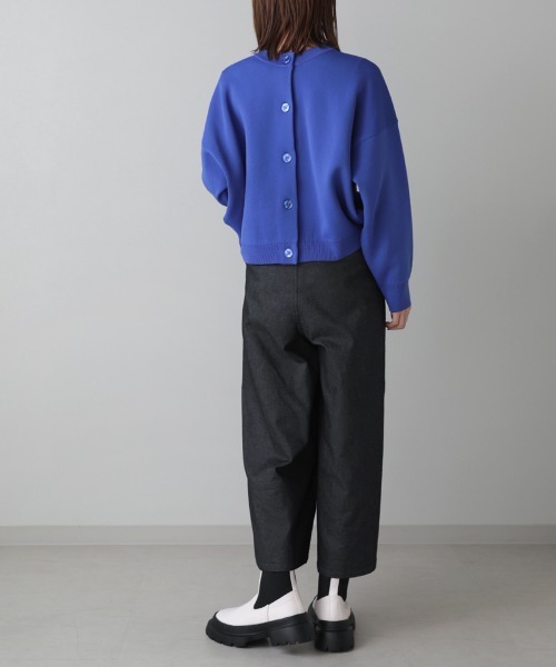 Bou Jeloud（ブージュルード）の「【WEB限定】前後2WAYスウェットライクショートカーディガン（カーディガン/ボレロ・レディース・ライトグレー/レッド/イエロー/ブルー/ライトグリーン・FREE）」の10枚目の写真