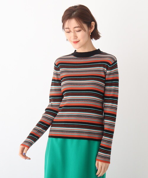 AG by aquagirl(エージーバイアクアガール)の「◆DERBY リブクルーネックニット【WEB限定サイズ】(ニット/セーター・レディース・ブラック/レモンイエロー/ホワイト系その他3/オレンジ系その他4/ホワイト系・38/40/36)」の6枚目の写真