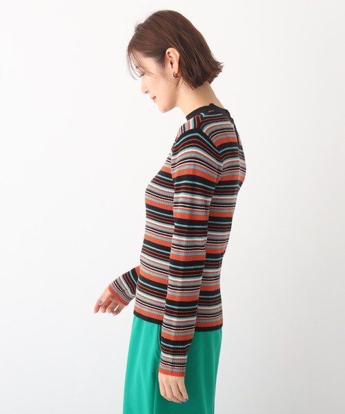 AG by aquagirl(エージーバイアクアガール)の「◆DERBY リブクルーネックニット【WEB限定サイズ】(ニット/セーター・レディース・ブラック/レモンイエロー/ホワイト系その他3/オレンジ系その他4/ホワイト系・38/40/36)」の7枚目の写真