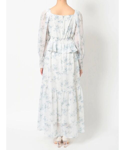 MERCURYDUO（マーキュリーデュオ）の「ドットフラワーペプラムロングワンピース（ワンピース・レディース・ブラック/ベージュ・SMALL/MEDIUM）」の14枚目の写真