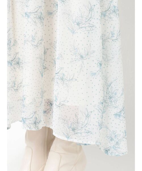 MERCURYDUO（マーキュリーデュオ）の「ドットフラワーペプラムロングワンピース（ワンピース・レディース・ブラック/ベージュ・SMALL/MEDIUM）」の13枚目の写真