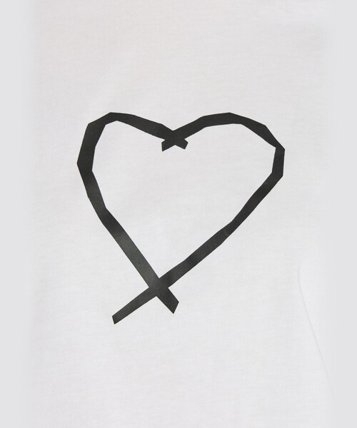 agnes b.(アニエスベー)の「アイコニック プリント コットン 長袖 Tシャツ "Sarajevo heart"(Tシャツ/カットソー・レディース・ホワイト・1/2/3)」の3枚目の写真