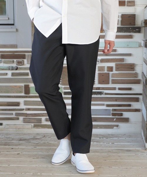 UNION STATION（ユニオンステーション）の「【セットアップ対応】トロピカルマテリアル スリムイージーパンツ（その他パンツ・メンズ・ライトグレー/ブラック/ネイビー/グリーン/グレイッシュベージュ・LL/S/M/L）」の3枚目の写真