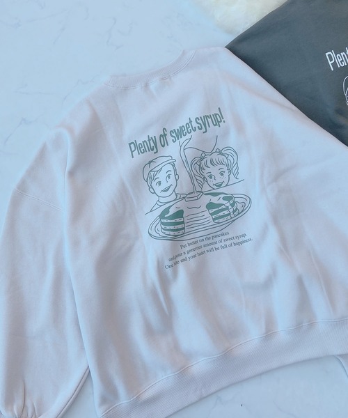 ◇パンケーキプリント ほわ裏起毛スウェット