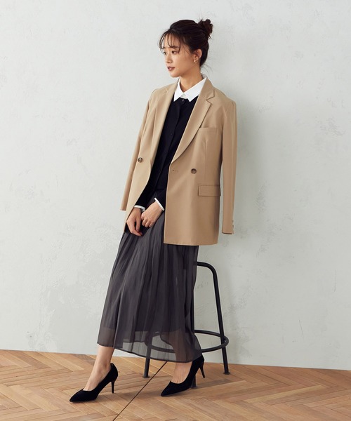COMME CA ISM(コムサイズム)の「シフォン スカート(スカート・レディース・チャコール/サックスブルー/グレイッシュベージュ・SMALL/MEDIUM/LARGE)」の5枚目の写真