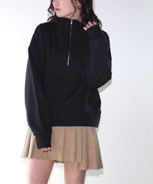 【oneway Jeans】ハーフZIP裏起毛トップス