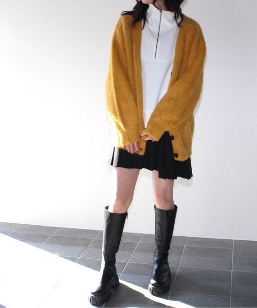 one way(ワンウェイ)の「【oneway Jeans】ハーフZIP裏起毛トップス(パーカー・レディース・ホワイト/ブラック系その他・FREE)」の7枚目の写真