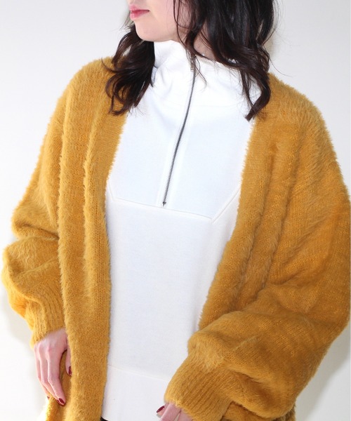 one way(ワンウェイ)の「【oneway Jeans】ハーフZIP裏起毛トップス(パーカー・レディース・ホワイト/ブラック系その他・FREE)」の10枚目の写真