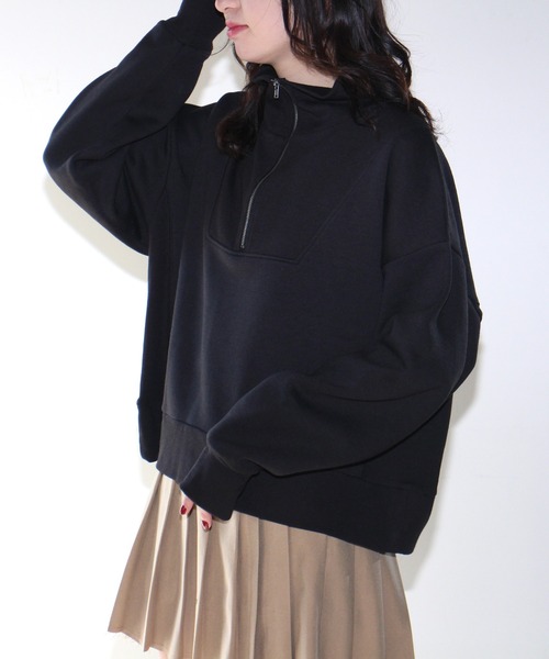 one way(ワンウェイ)の「【oneway Jeans】ハーフZIP裏起毛トップス(パーカー・レディース・ホワイト/ブラック系その他・FREE)」の22枚目の写真