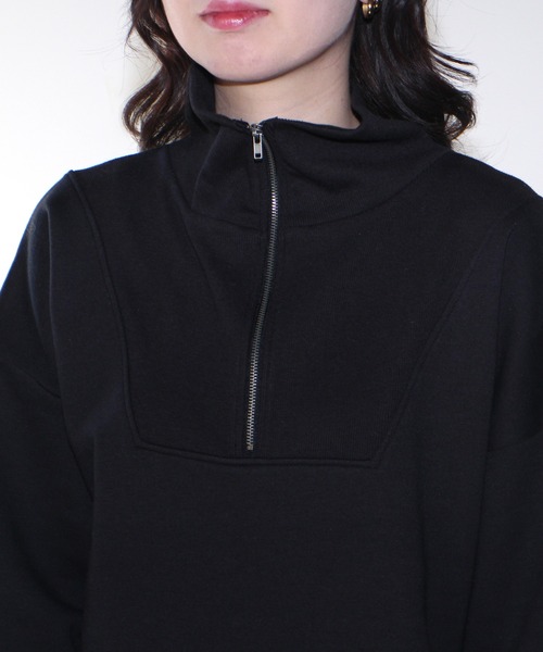 one way(ワンウェイ)の「【oneway Jeans】ハーフZIP裏起毛トップス(パーカー・レディース・ホワイト/ブラック系その他・FREE)」の15枚目の写真
