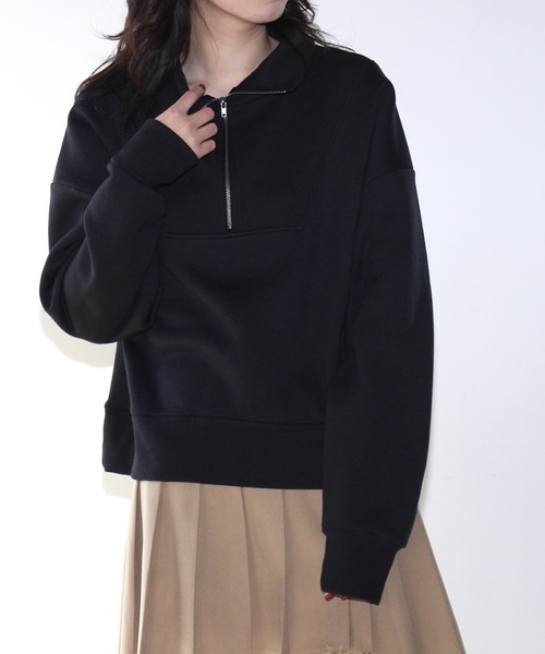 one way(ワンウェイ)の「【oneway Jeans】ハーフZIP裏起毛トップス(パーカー・レディース・ホワイト/ブラック系その他・FREE)」の19枚目の写真