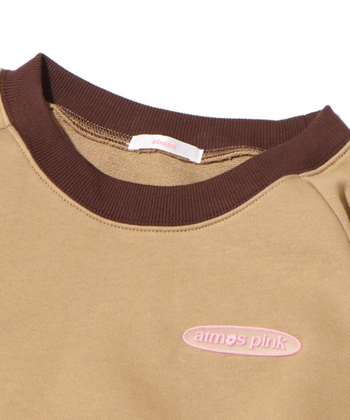atmos pink（アトモスピンク）の「atmos pink シリコンパッチ配色クルーネック（スウェット・レディース・ベージュ/ネイビー/グレー・FREE）」の7枚目の写真