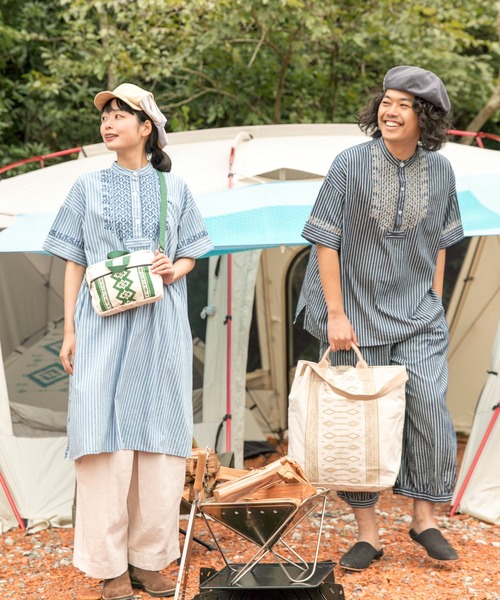 チャイハネ(チャイハネ)の「【チャイハネ】ノマディキャンバス2WAYバッグ(トートバッグ・レディース・ベージュ/カーキ/ターコイズブルー/ワイン・FREE)」の10枚目の写真