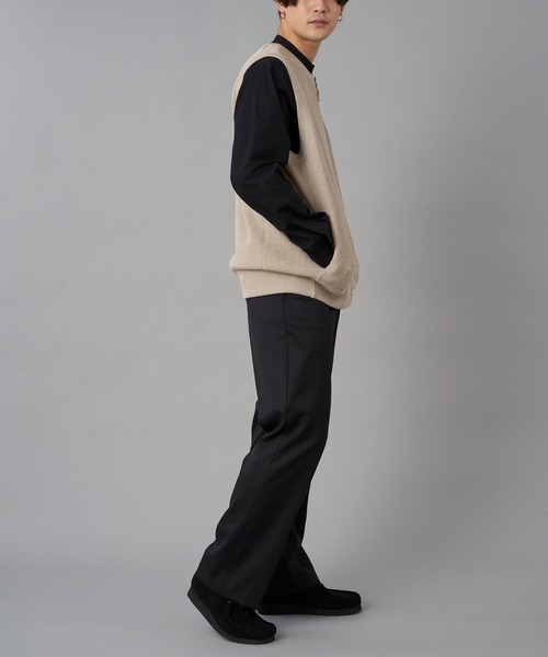 crepuscule（クレプスキュール）の「crepuscule Moss Stitch Zip Vest (2201-003)（ベスト・メンズ・ベージュ/インディゴブルー・2）」の10枚目の写真