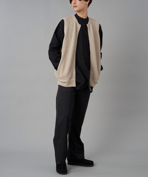crepuscule（クレプスキュール）の「crepuscule Moss Stitch Zip Vest (2201-003)（ベスト・メンズ・ベージュ/インディゴブルー・2）」の12枚目の写真