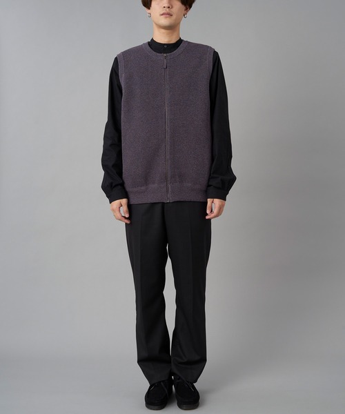 crepuscule（クレプスキュール）の「crepuscule Moss Stitch Zip Vest (2201-003)（ベスト・メンズ・ベージュ/インディゴブルー・2）」の14枚目の写真