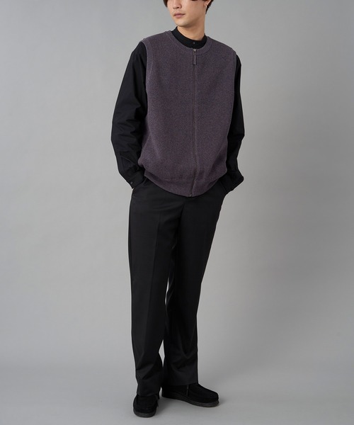 crepuscule（クレプスキュール）の「crepuscule Moss Stitch Zip Vest (2201-003)（ベスト・メンズ・ベージュ/インディゴブルー・2）」の18枚目の写真