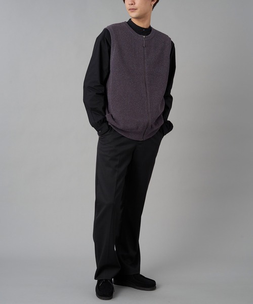 crepuscule（クレプスキュール）の「crepuscule Moss Stitch Zip Vest (2201-003)（ベスト・メンズ・ベージュ/インディゴブルー・2）」の21枚目の写真