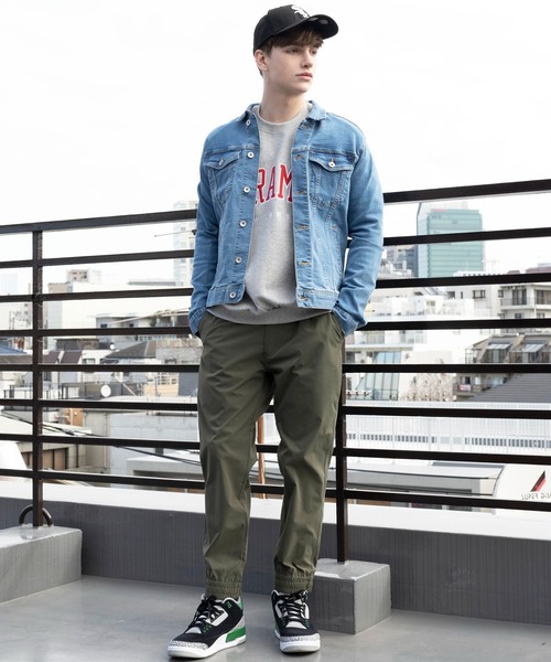 ８(eight)（エイト）の「チノ・デニムＧジャン（デニムジャケット・メンズ・ブラック/ベージュ/カーキ/サックスブルー/ブルー・SMALL/MEDIUM/LARGE）」の8枚目の写真