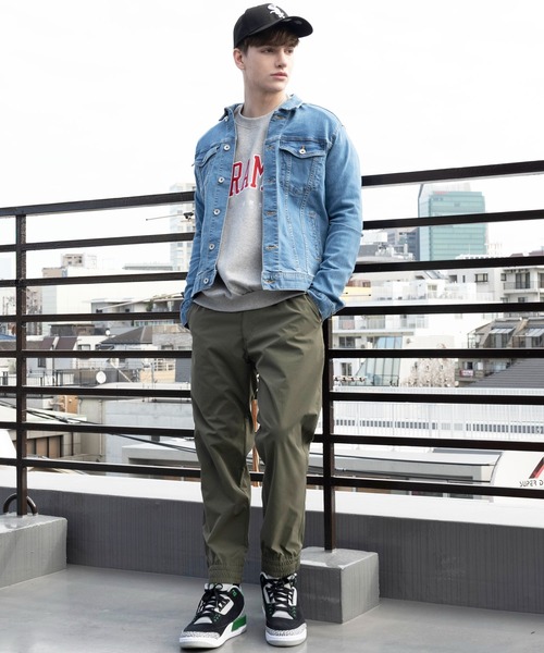 ８(eight)（エイト）の「チノ・デニムＧジャン（デニムジャケット・メンズ・ブラック/ベージュ/カーキ/サックスブルー/ブルー・SMALL/MEDIUM/LARGE）」の9枚目の写真