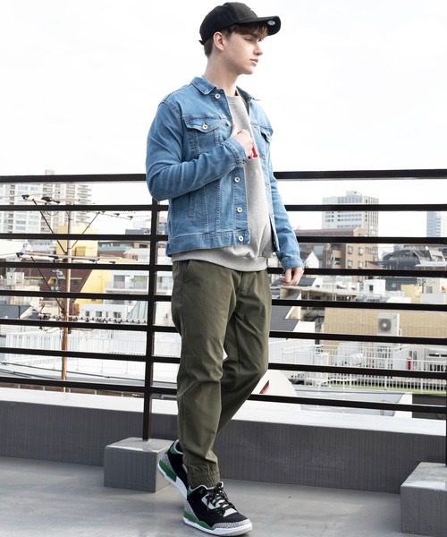 ８(eight)（エイト）の「チノ・デニムＧジャン（デニムジャケット・メンズ・ブラック/ベージュ/カーキ/サックスブルー/ブルー・SMALL/MEDIUM/LARGE）」の11枚目の写真