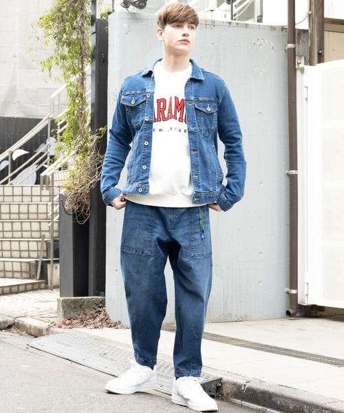 ８(eight)（エイト）の「チノ・デニムＧジャン（デニムジャケット・メンズ・ブラック/ベージュ/カーキ/サックスブルー/ブルー・SMALL/MEDIUM/LARGE）」の14枚目の写真